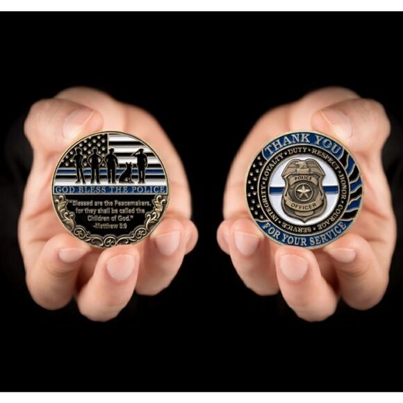 Police Thank You For Your Service Coin - Picture 4 of 5